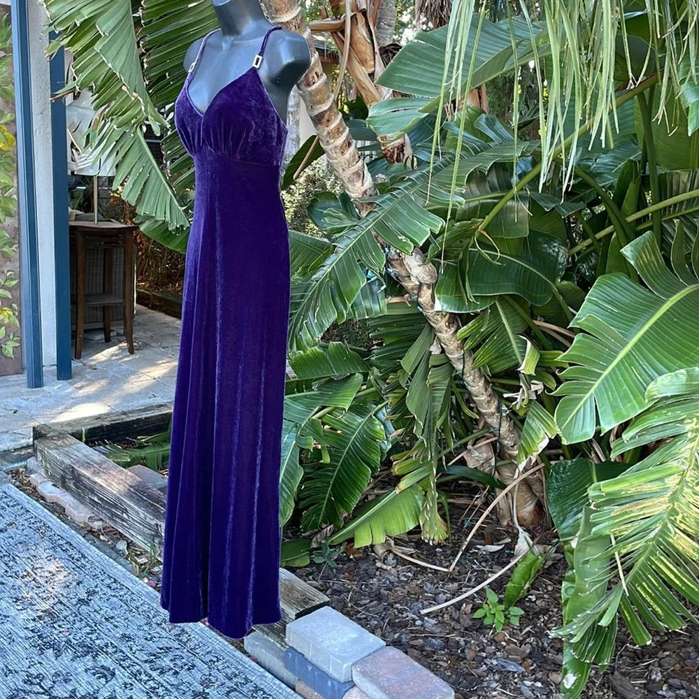 Rimini velvet Slipdress with rhinestones
